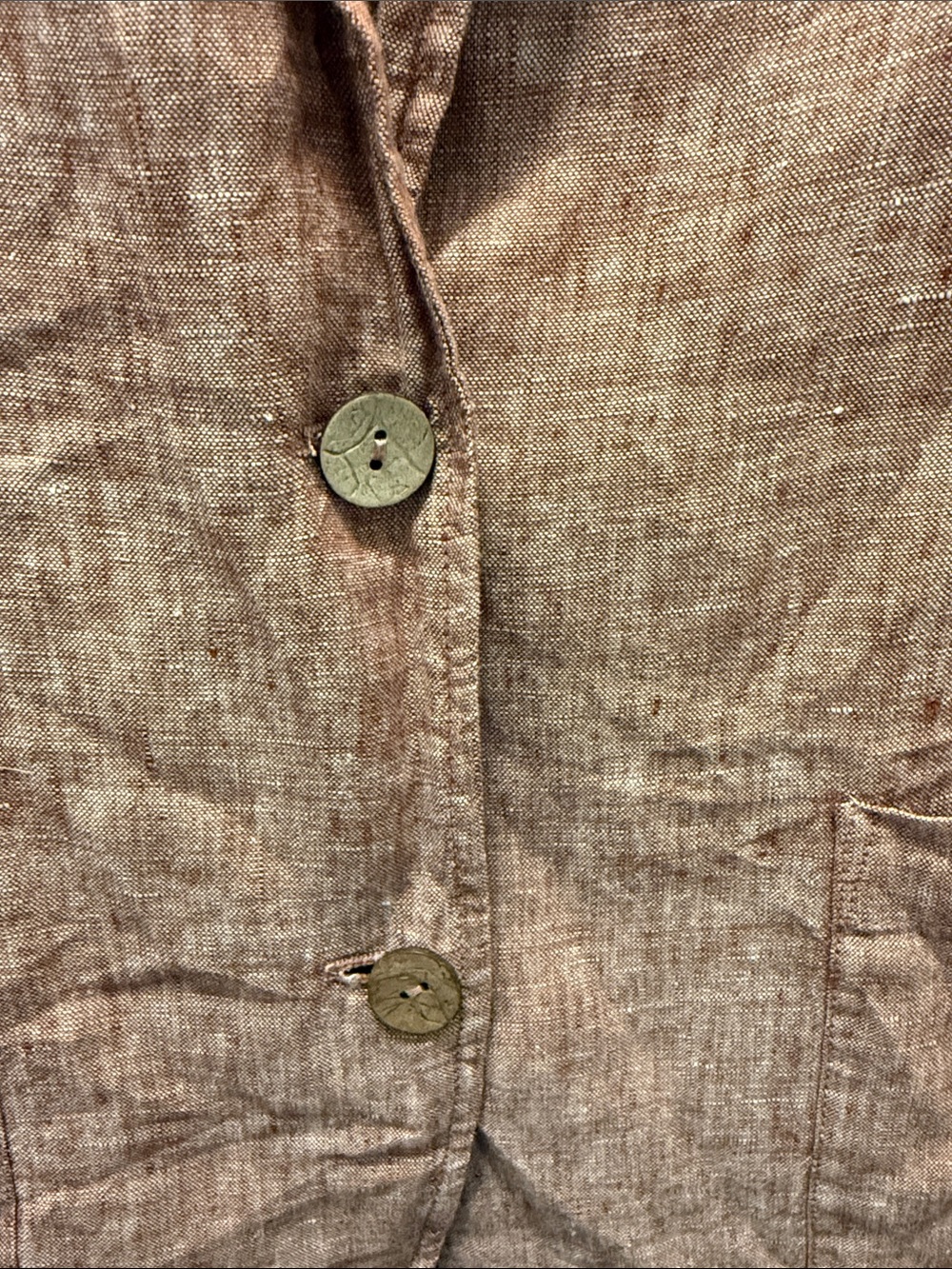 NY Collection Rust-Tan Single-Button Blazer - Picture 4 of 4
